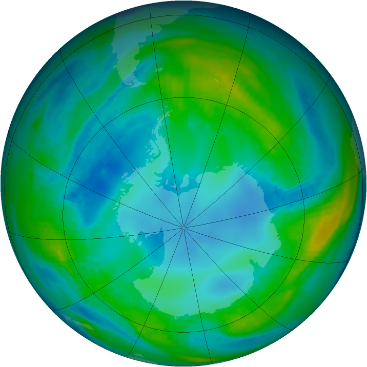 Antarctic ozone map for 07 May 1979